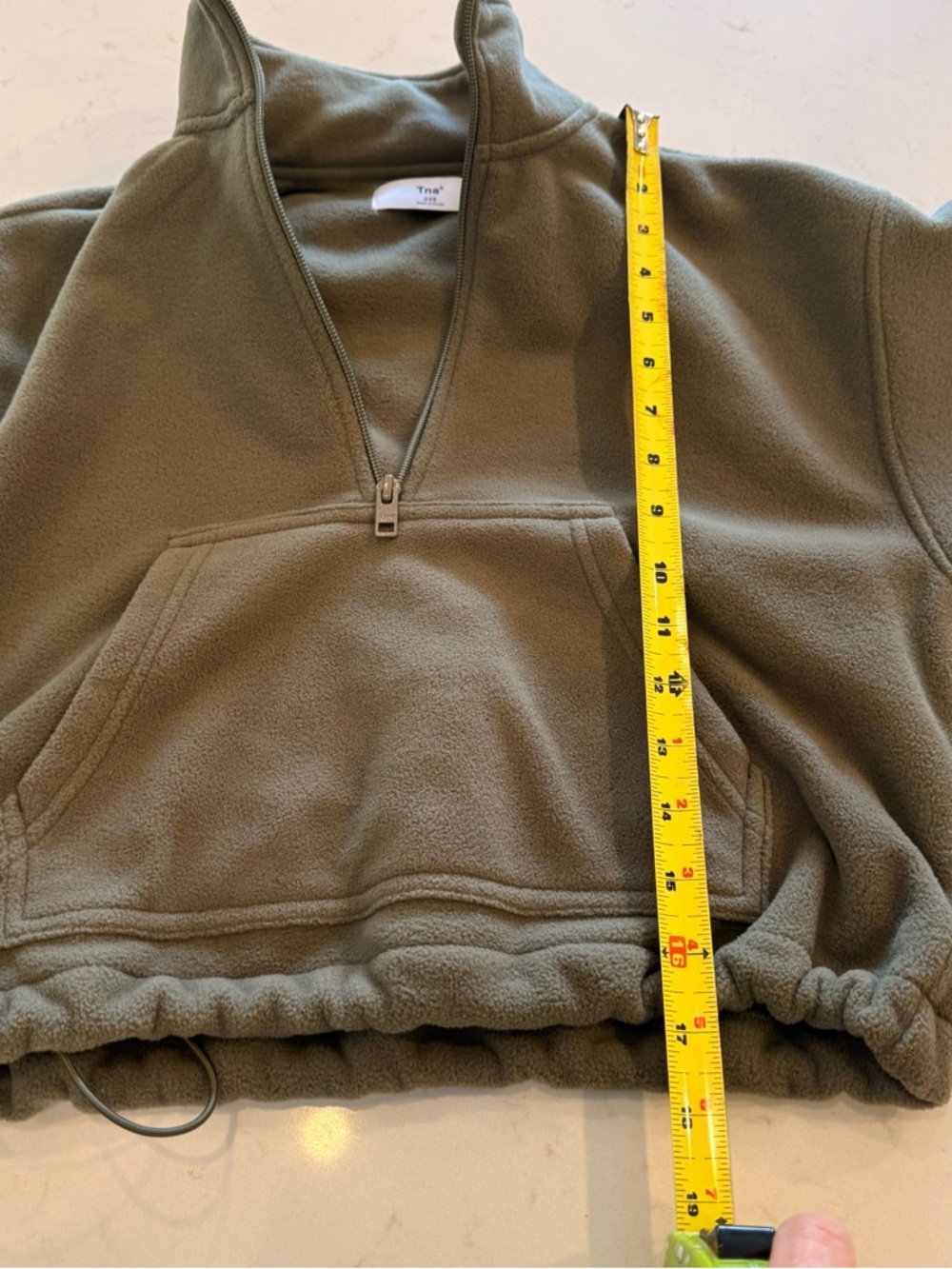 TNA Olive Green Quarter-Zip Fleece Pullover - Picture 6 of 6